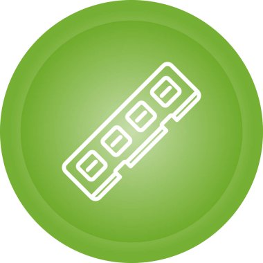 Ram Bellek Vektörü İşareti, Beyaz üzerine izole edilmiş doğrusal renkli Pictogram. Rastgele Erişim Bellek Sembolü, Logo İllüstrasyonu.