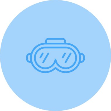 Sanal gerçeklik. Web simgesi basit illüstrasyon