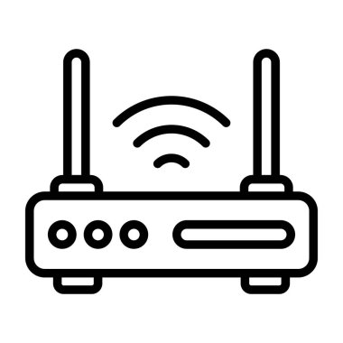 WiFi yönlendirici kutsal kişilerin resmi, vektör çizim     