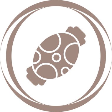 Şeker Web simgesi, basit illüstrasyon 