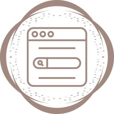 Arama motoru optimizasyon simgesi, vektör illüstrasyonu basit tasarım