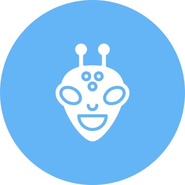 Uzaylı web simgesi, basit vektör illüstrasyonu 