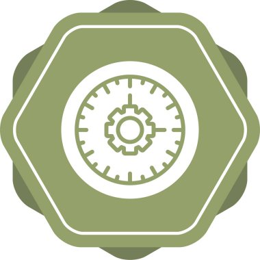 Zaman web simgesi vektör illüstrasyonu 