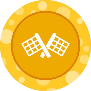 Yarış Oyunu Web simgesi, basit vektör illüstrasyonu