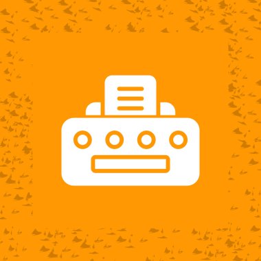 Yazıcı. Web simgesi basit tasarım