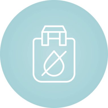 Vektör illüstrasyon simgesi Su geçirmez çanta