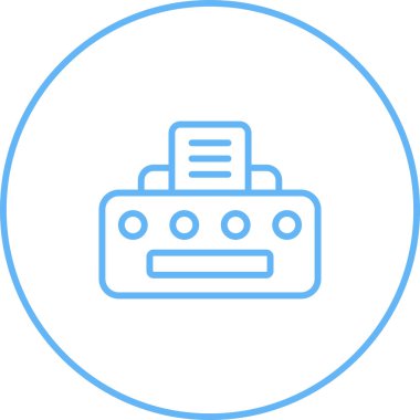 Yazıcı. Web simgesi basit tasarım