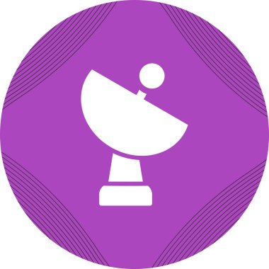 Uydu Tabağı web simgesi, basit vektör illüstrasyonu