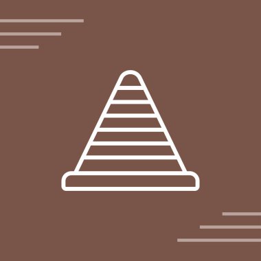 trafik koni simgesi, vektör çizim