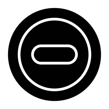 Basit düz eksi vektör çizimi tasarımı