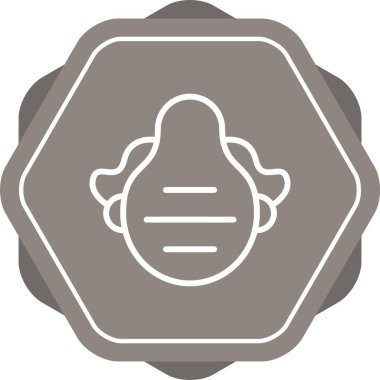 Toz maskesi simgesinin web illüstrasyonu