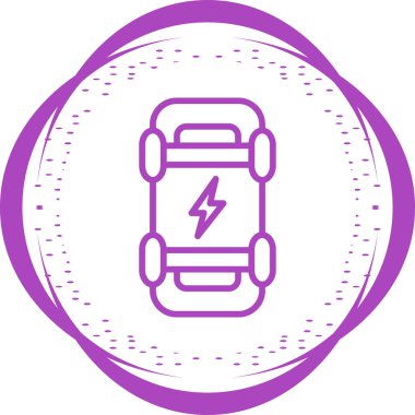 Elektrik Kaykayı web simgesi, basit vektör illüstrasyonu 