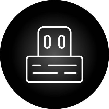 USB modern simgesinin vektör illüstrasyonu 