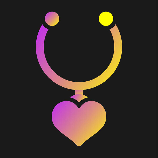  Heart Shaped Locket vector illustration 