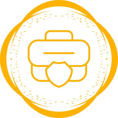 Güvenli evrak çantası vektör illüstrasyonu