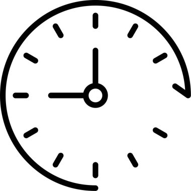 Saat simgesi vektör illüstrasyonu