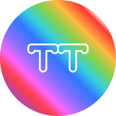 büyük harf web simgesi, basit vektör illüstrasyonu