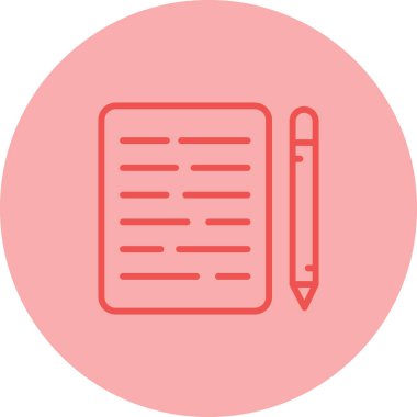 Belge Düzenleme simgesi, vektör illüstrasyonu basit tasarım