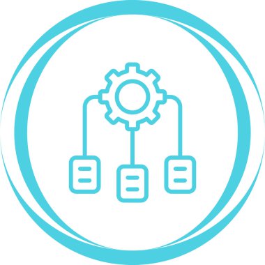 Yazılım Tanımlı Ağ Vektörü Simgesi 