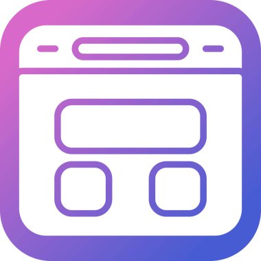 Web tarayıcı simgesi, vektör illüstrasyonu basit tasarım