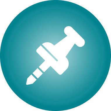 Pushpin web simgesi vektör illüstrasyonu