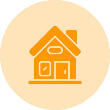 Ev. Web simgesi basit illüstrasyon 