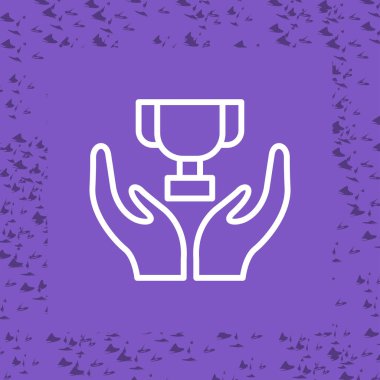 Kupa. Web simgesi basit illüstrasyon