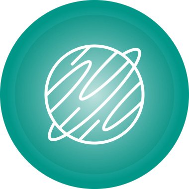 Satürn. Web simgesi basit tasarım