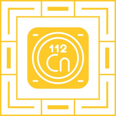 Periyodik tablonun kimyasal elementinin web illüstrasyonu