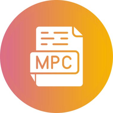 Web için MPC dosya simgesinin modern düz tasarımı