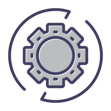 Teçhizat Web simgesi basit illüstrasyon 