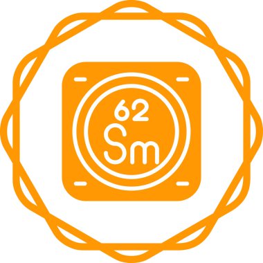 Kimyasal Element Web simgesi vektör çizimi