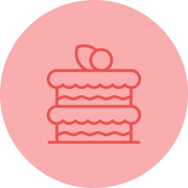 Kek. Web simgesi basit illüstrasyon