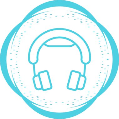 kulaklıklar web simgesi, vektör illüstrasyonu