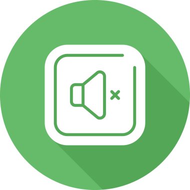 Cilt Dilsiz Kare Simgesi, Renkli Vektör İllüstrasyonu