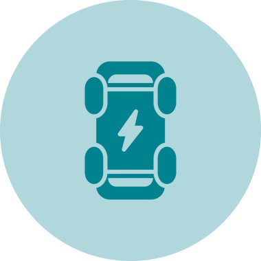 Elektrik Kaykayı web simgesi, basit vektör illüstrasyonu 