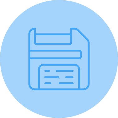 Beyaz arkaplanda izole edilmiş disket simgesi, vektör illüstrasyonu