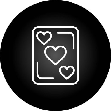 Kart web simgesi oynanıyor, basit vektör illüstrasyonu