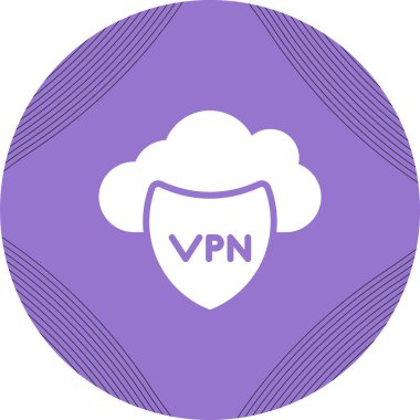 VPN simge vektörü. Sanal Özel Ağ simgesi. İnternet Güvenliği VPN Kavram Simgesi