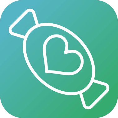 Şeker Web simgesi, basit illüstrasyon 