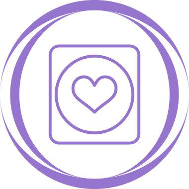 Kalp. Web simgesi basit illüstrasyon 