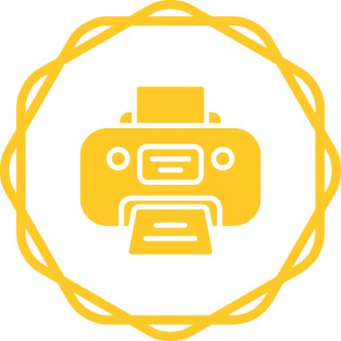 Yazıcı web simge vektör çizim 