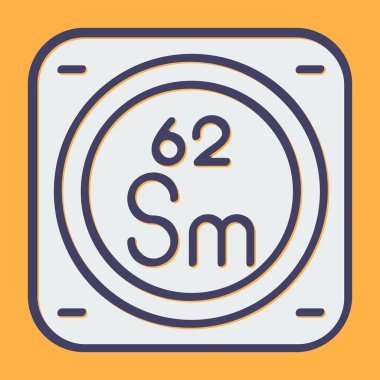 Kimyasal Element Web simgesi vektör çizimi