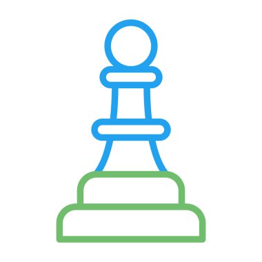 Satranç taşı web simgesi, basit vektör illüstrasyonu