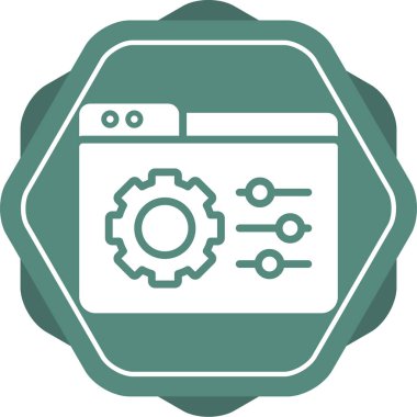 Uygulama Denetim Paneli simgesi, vektör illüstrasyonu basit tasarım