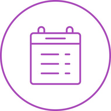 Takvim Çizgileri web simgesi, basit illüstrasyon 