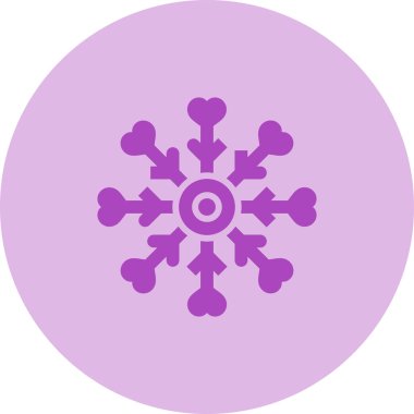 Kar Tanesi simgesi, basit web illüstrasyonu