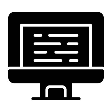 Masaüstü Bilgisayar Web simgesi vektör çizimi