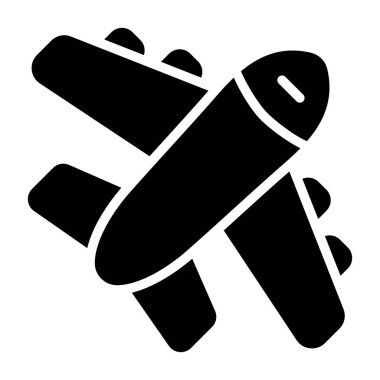 Düzlem web simgesi, basit vektör illüstrasyonu