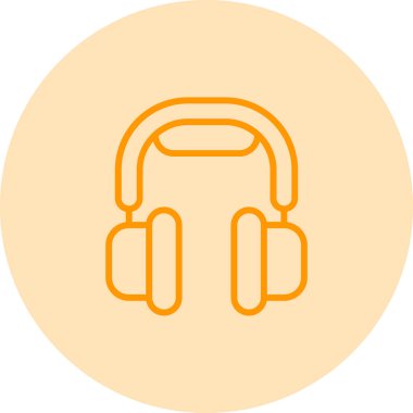 kulaklıklar web simgesi, vektör illüstrasyonu